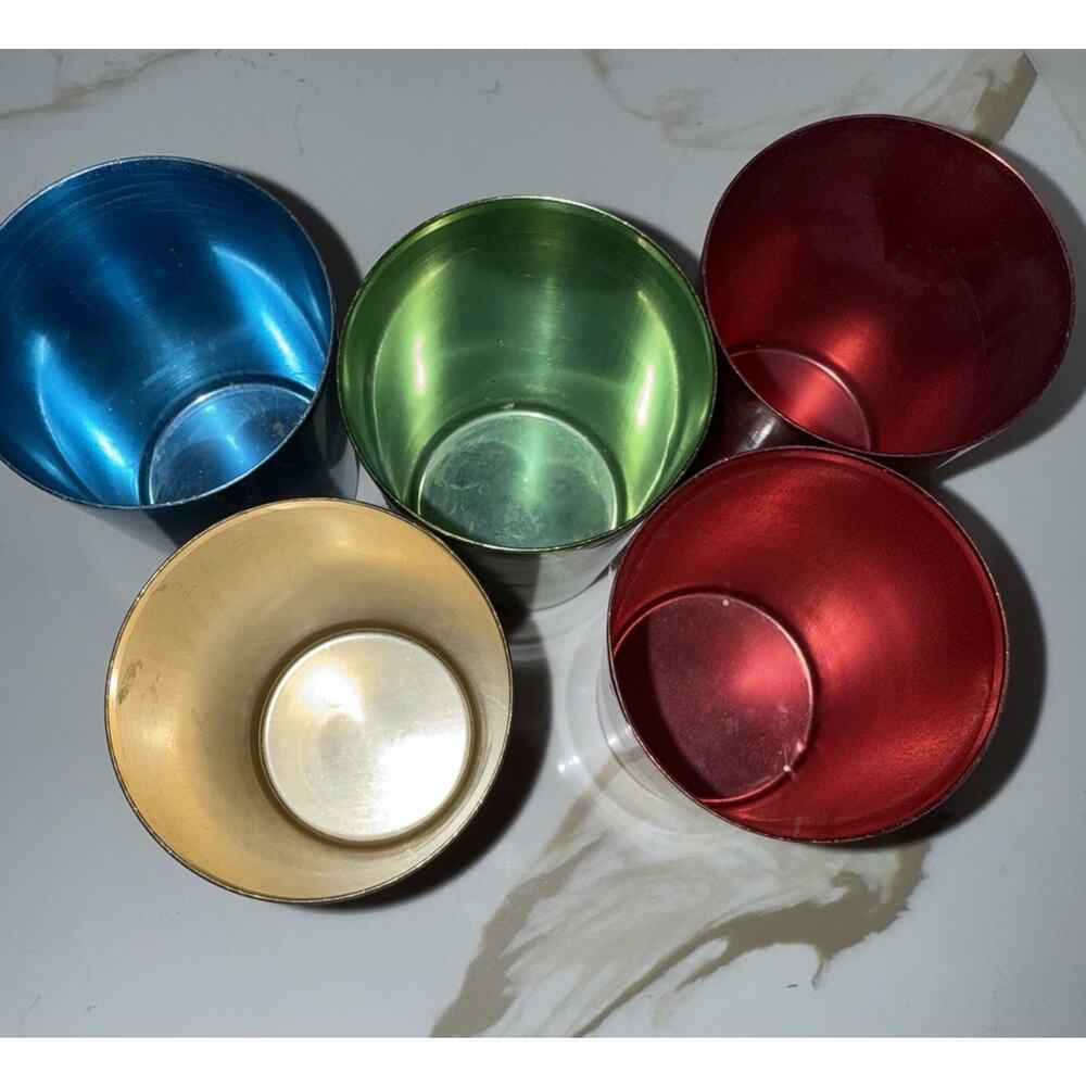 Vintage Bascal Retro Aluminum Tumblers. Made in Italy colorful tumblers 3.5 “